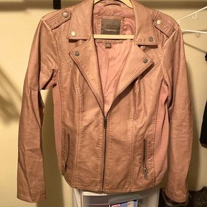 Dusty Pink faux leather jacket